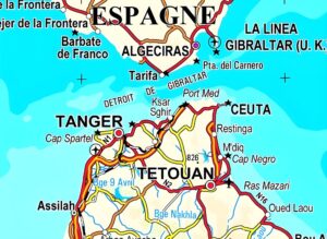 Carte routière de Ceuta
