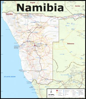 Carte de la Namibie