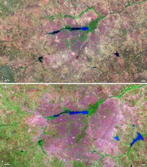 Vue satellitaire de l’expansion de Ouagadougou