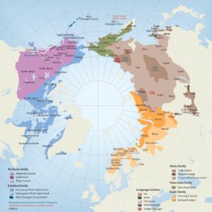Carte des langues autochtones de l’Arctique