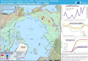 Carte des feux de forêt dans l’Arctique 2015-2020