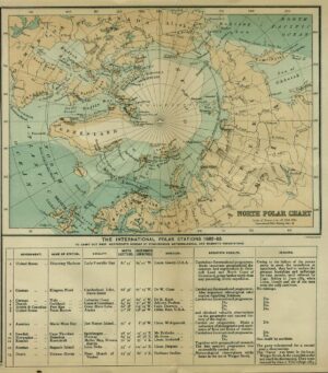 Carte polaire nord 1885