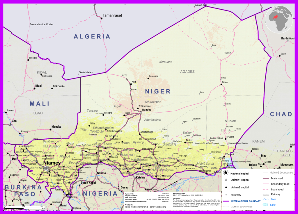 Carte du Niger.