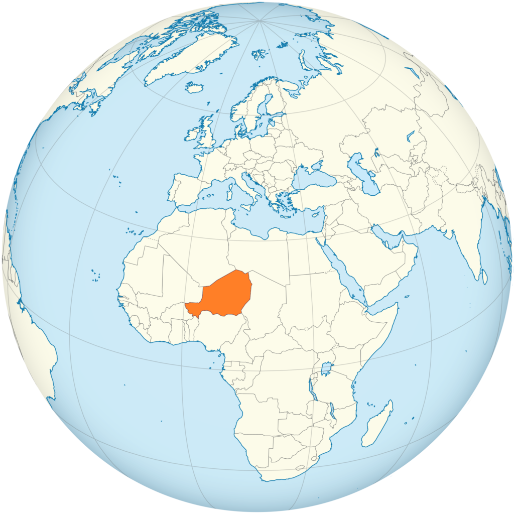 Carte de localisation du Niger.