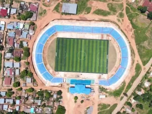 Vue aérienne du Stade kashala Bonzola