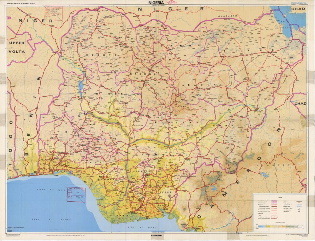 Carte du Nigeria.