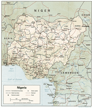 Carte du Nigeria