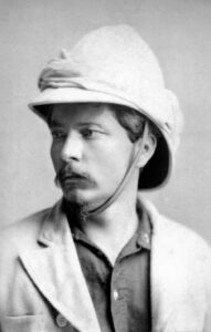 Stanley, with pith helmet, in 1872.