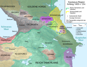 Carte de la région du Caucase 1405.