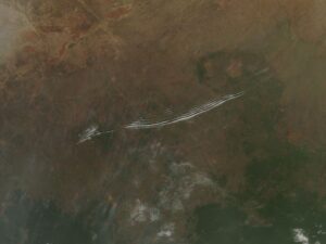 Nuages ondulant sur la République centrafricaine