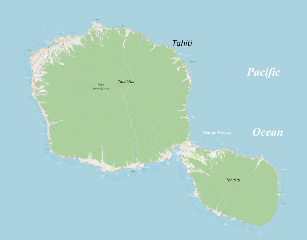 Carte de Tahiti.
