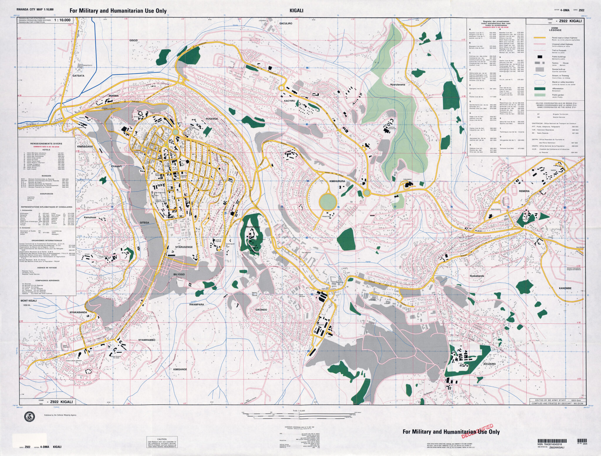Carte du Rwanda