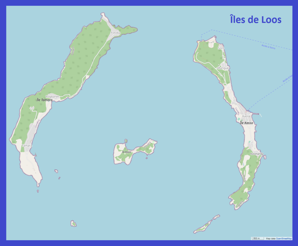 Carte des îles de Loos.