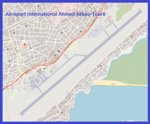 Plan de l’aéroport international Ahmed-Sékou-Touré