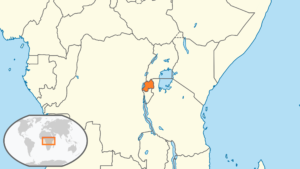 Carte de localisation du Rwanda dans sa région.