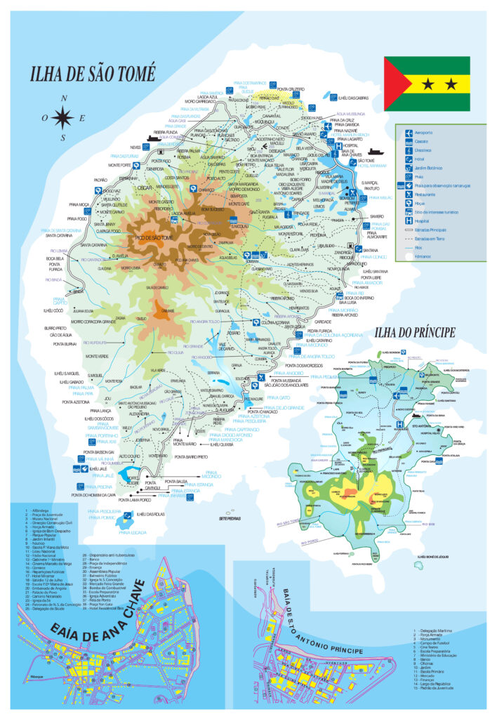 Carte de Sao Tomé-et-Principe.