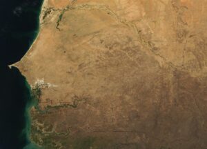 Image satellite du Sénégal.