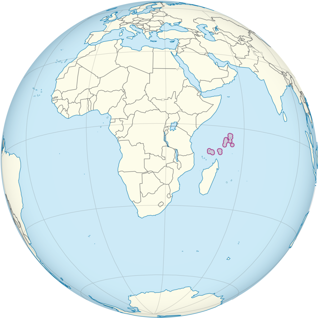 Carte de localisation des Seychelles.