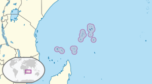 Carte de localisation des Seychelles dans l'Ouest de l'océan Indien.