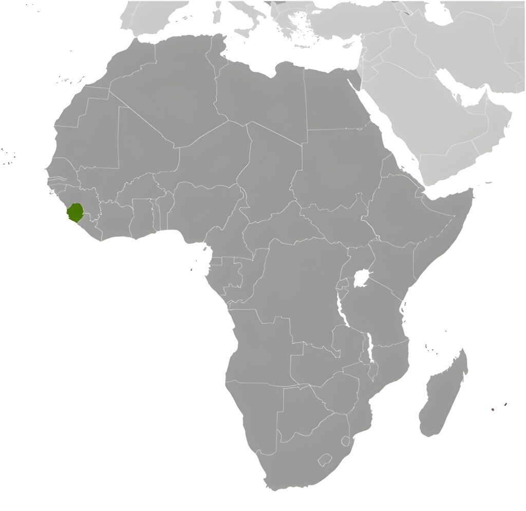 Carte de localisation de Sierra Leone