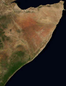 Image satellite de la Somalie en novembre 2004.