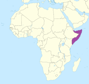 Carte de localisation de la Somalie en Afrique.