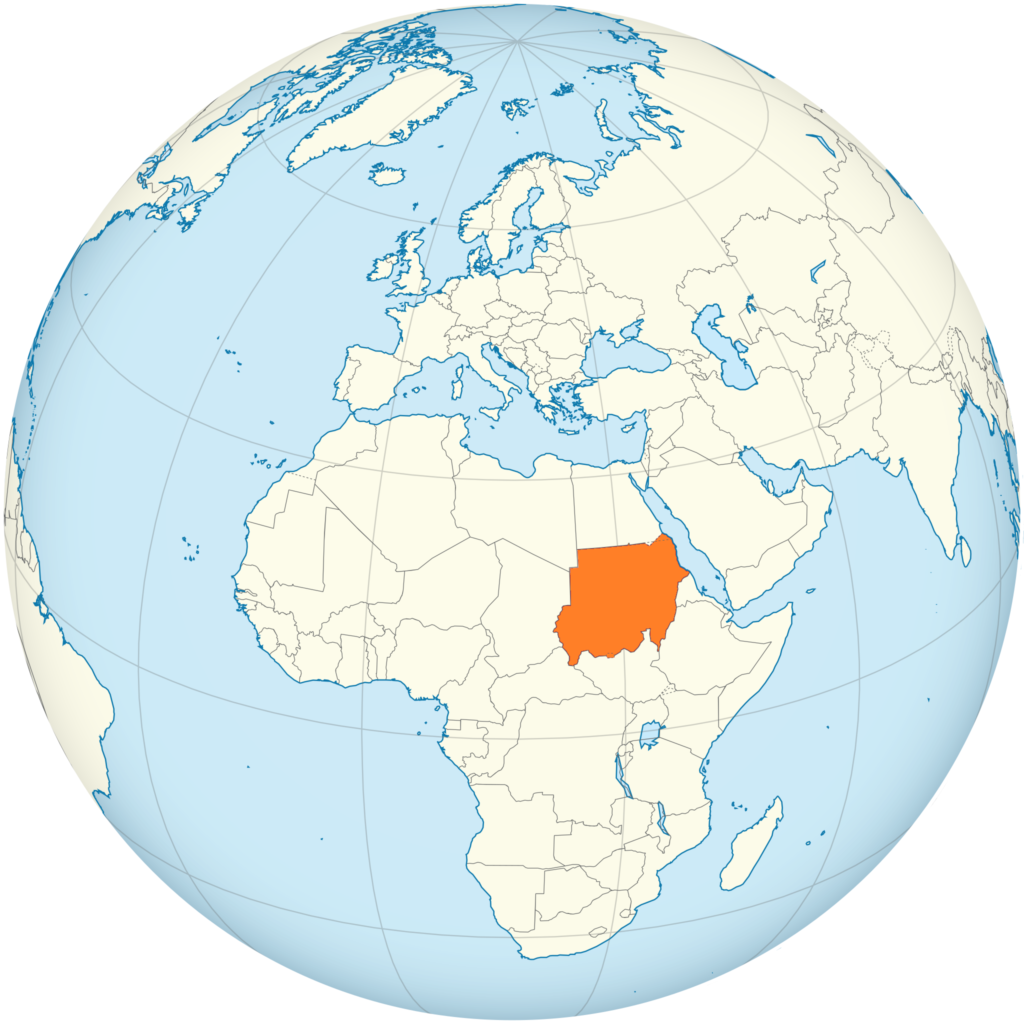 Carte de localisation du Soudan.