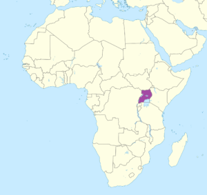 Carte de localisation de l’Ouganda en Afrique.