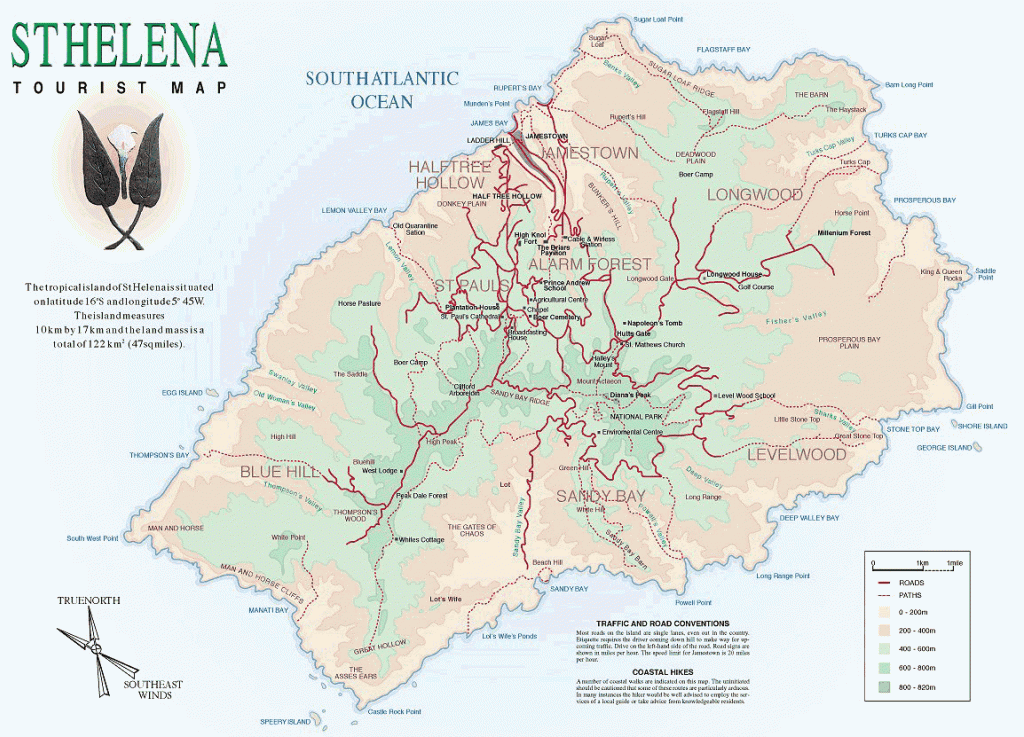 Carte de Sainte-Hélène