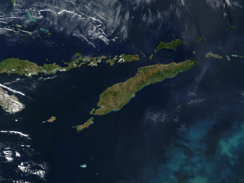 Image satellite de l'île de Timor