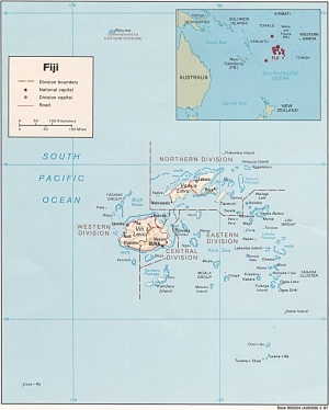 Carte des Fidji
