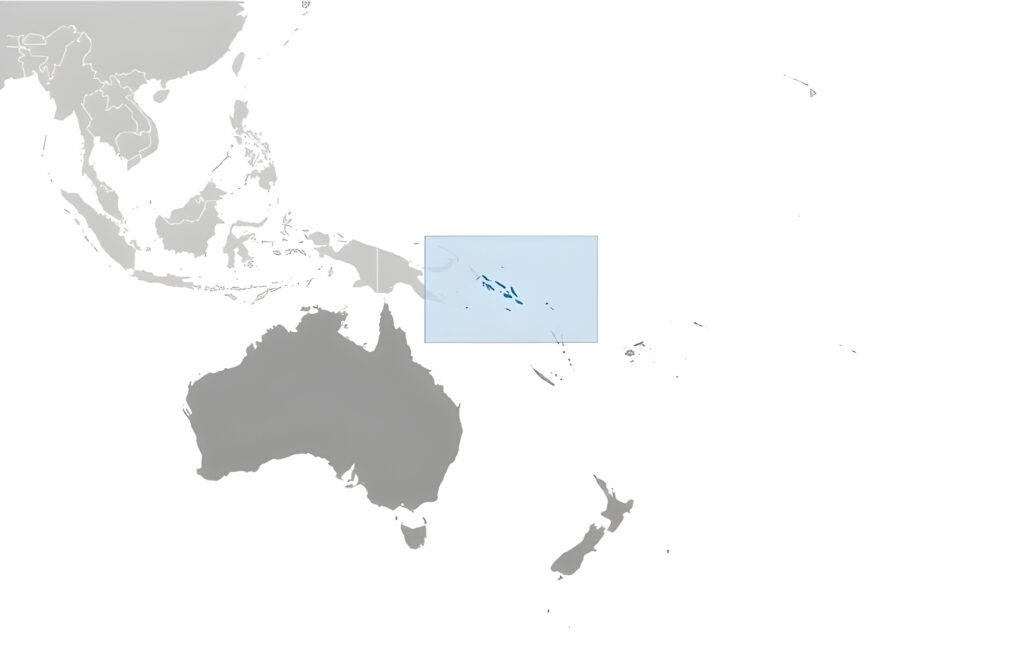 Carte de localisation des Îles Salomon