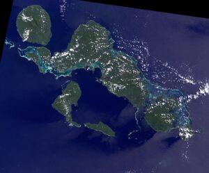 Image satellite de l’archipel de la Nouvelle-Géorgie