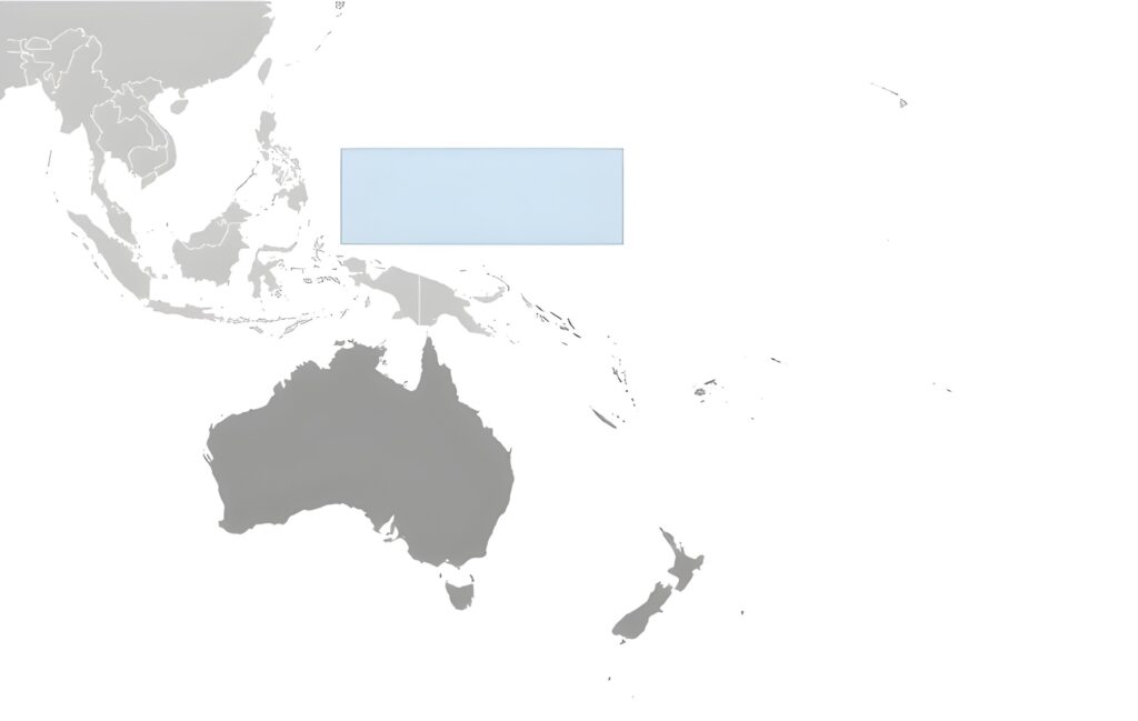 Carte de localisation des États fédérés de Micronésie