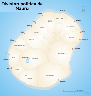 Quelles sont les villages de Nauru ?