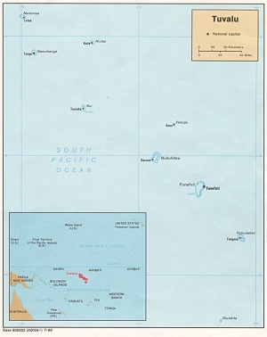 Carte des Tuvalu