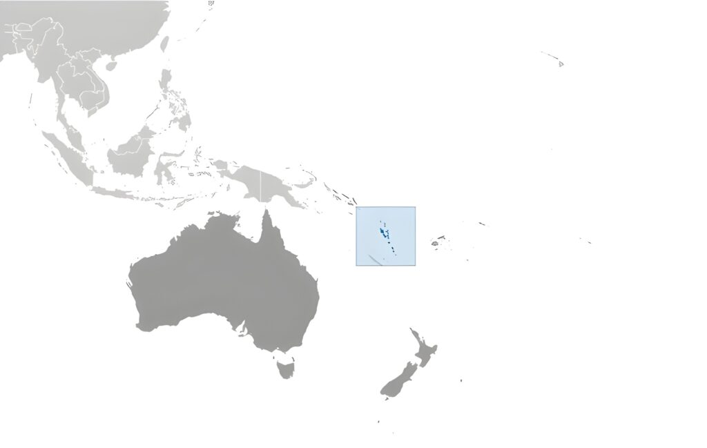 Carte de localisation du Vanuatu