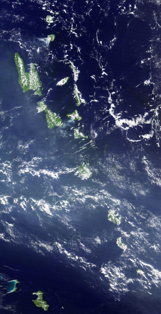 Image satellite de l'archipel du Vanuatu
