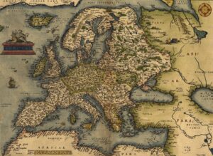 Carte de l'Europe de 1572.