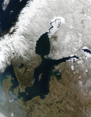 Les pays scandinaves au nord de la mer Baltique