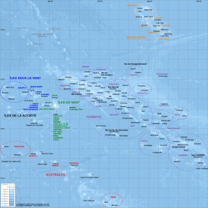 Les principales villes de la Polynésie française