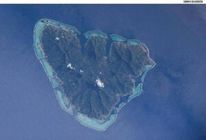 Image satellite de l’île de Moorea en Polynésie française