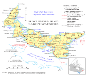 Carte de l'Île-du-Prince-Édouard