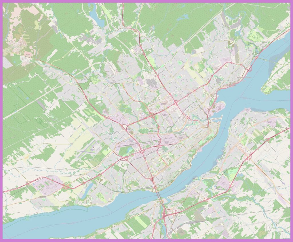 Carte de Québec.