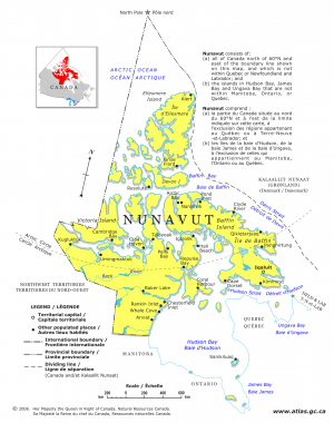 Carte du Nunavut