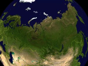 Image satellite de la Russie.