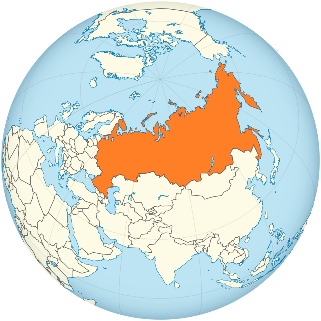 Carte de localisation de la Russie