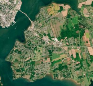 Image satellite de Stratford, Île-du-Prince-Édouard.