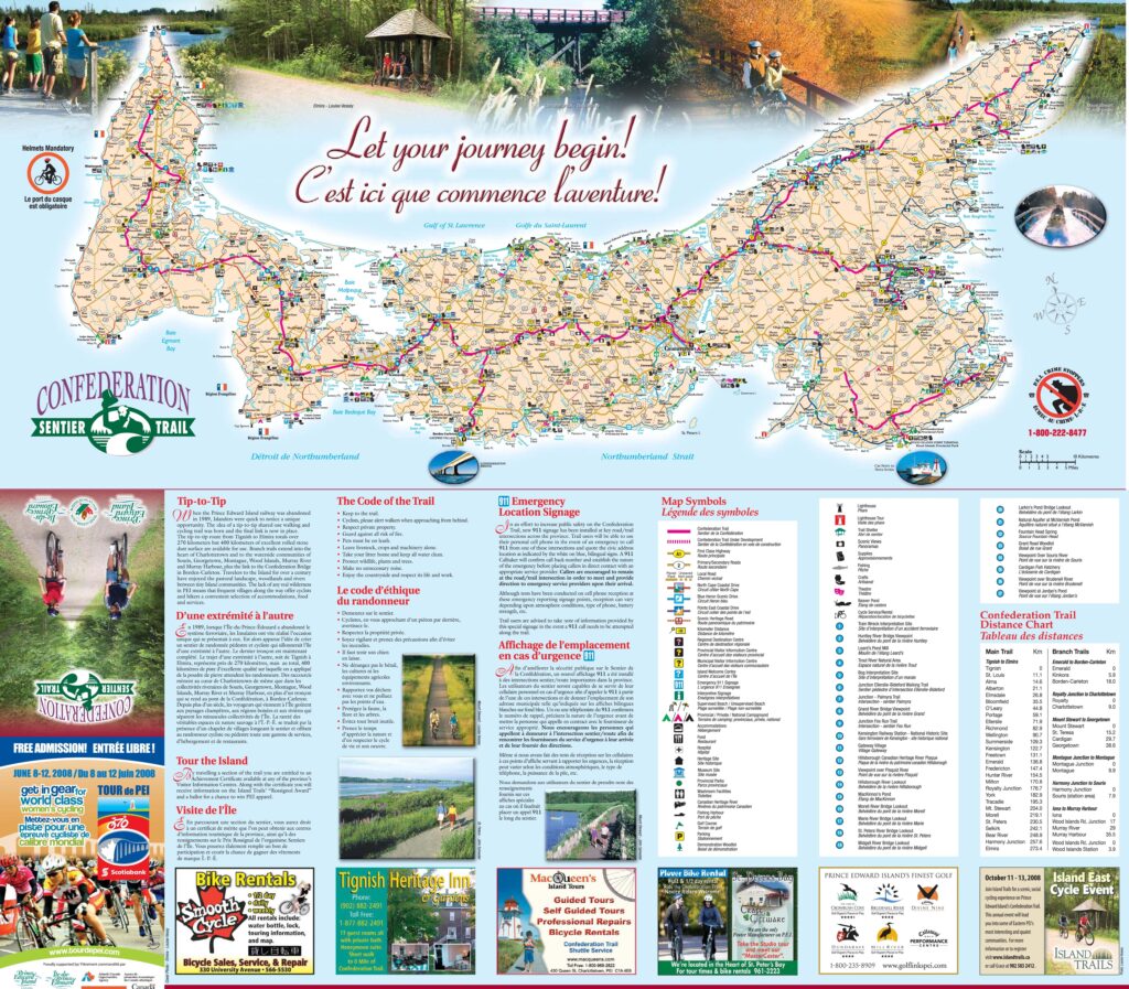 Carte touristique de l'Île-du-Prince-Édouard.