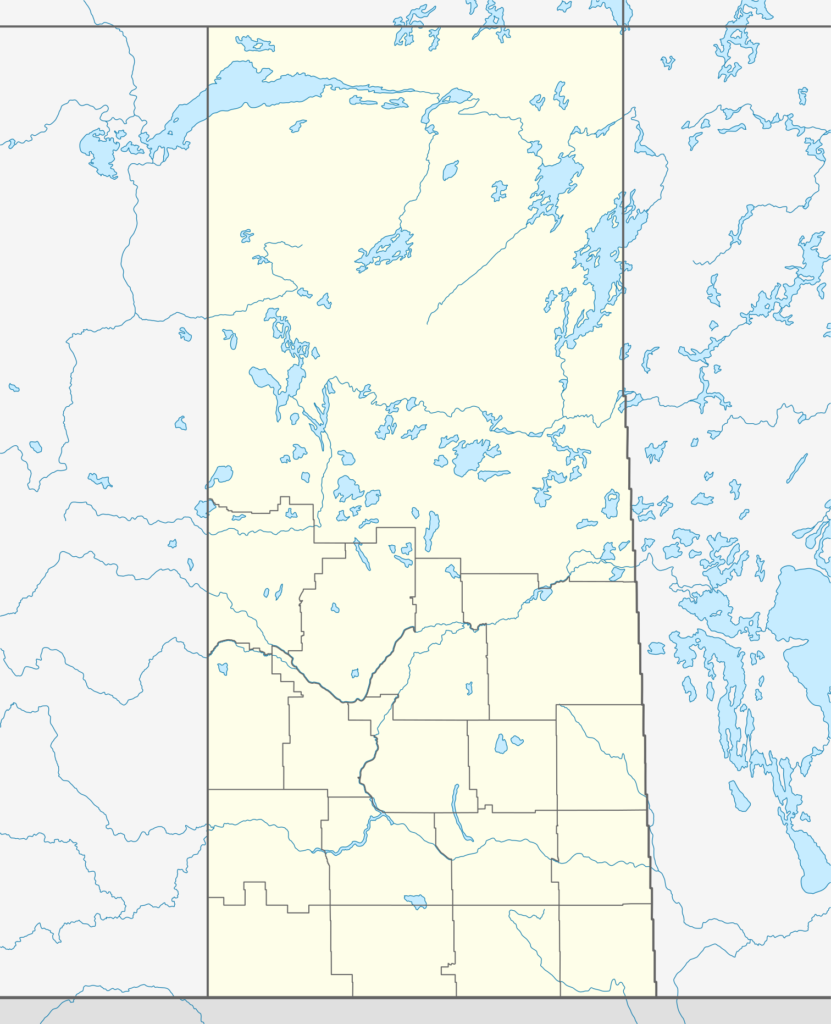 Carte vierge de la Saskatchewan.